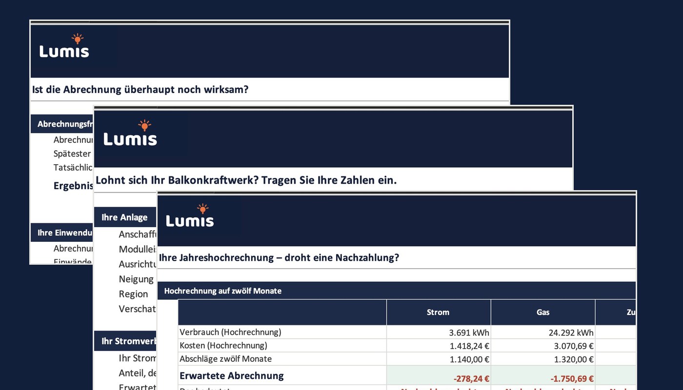 Blick in die Tabelle Komplett-Paket Haushalt